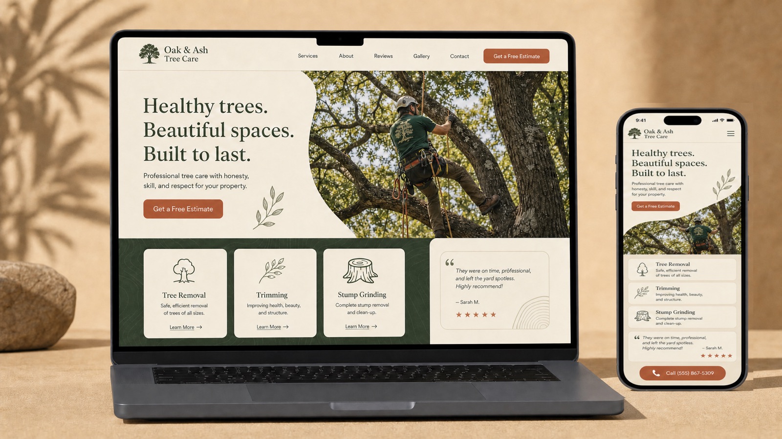 Example design for a tree service company